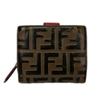 Fendi Bifold Wallet Zucca Pattern Is Brown Dark Multi Leather — view 2
