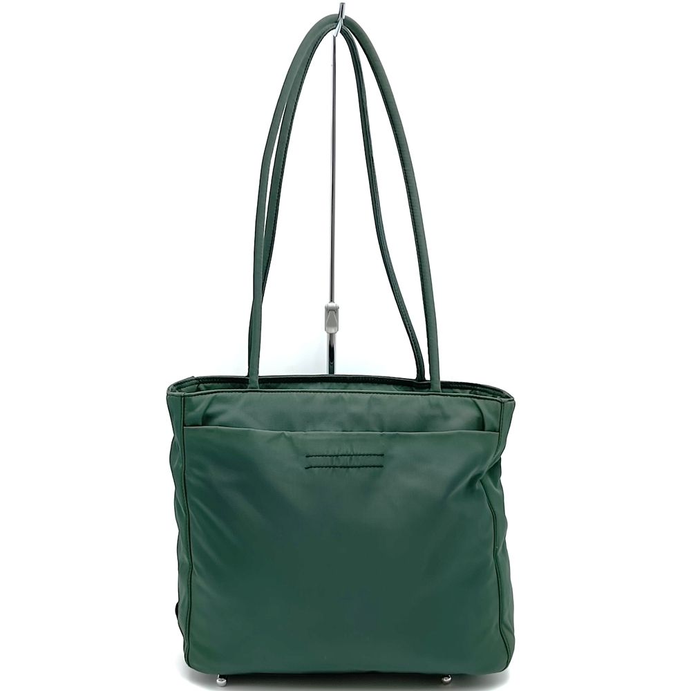 Prada Tote Shoulder Bag Nylon Green