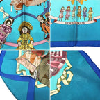 Hermes Scarf Carre 90 Hello Dolly Doll Pattern Blue — view 3