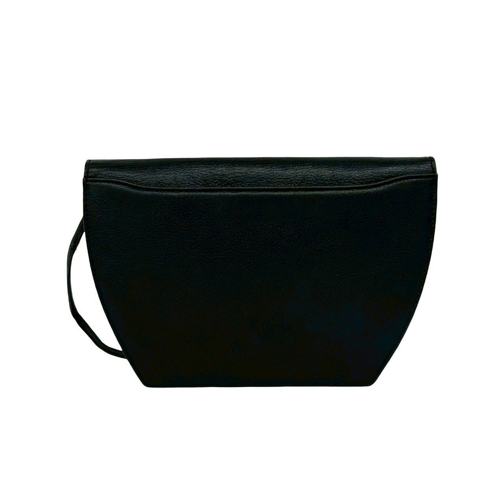 Saint Laurent Vintage YSL Logo Leather Shoulder Bag Crossbody Black — view 3