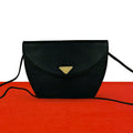 Saint Laurent Vintage YSL Logo Leather Shoulder Bag Crossbody Black