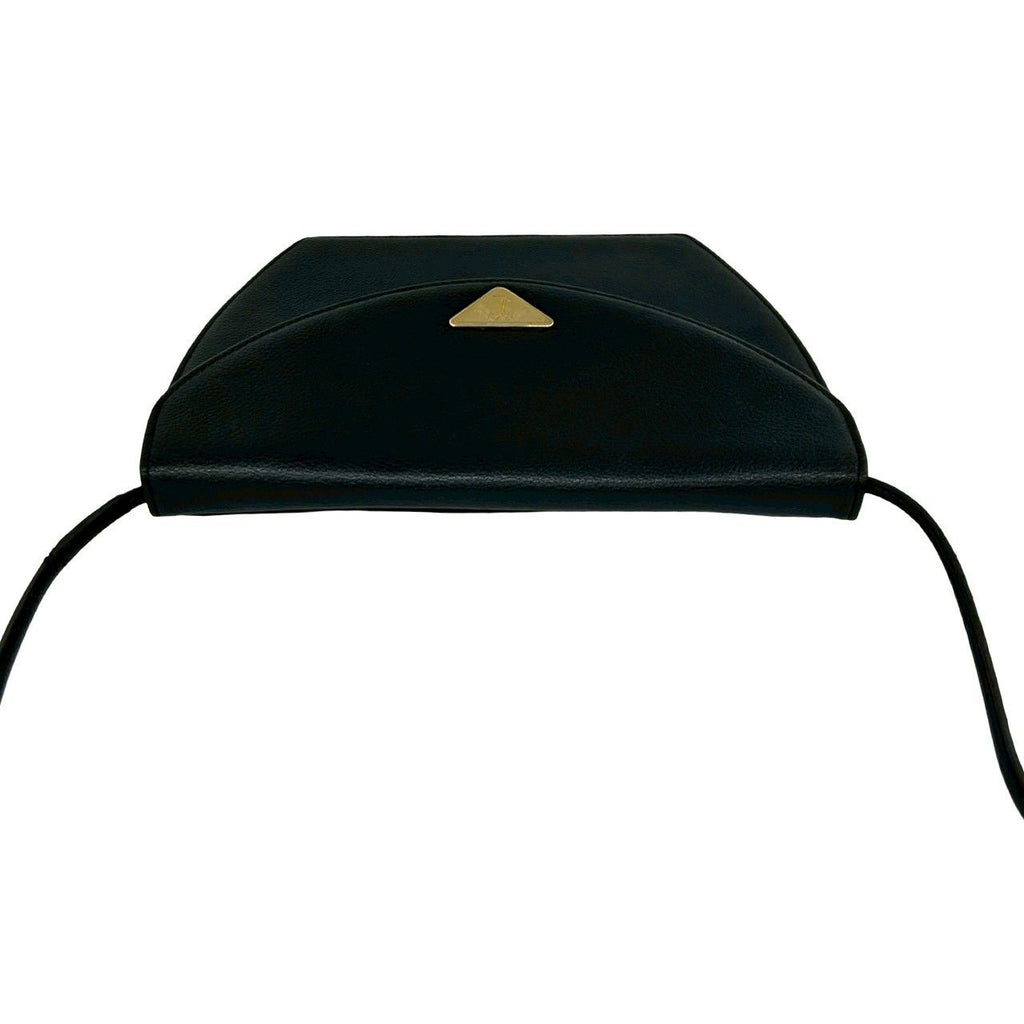 Saint Laurent Vintage YSL Logo Leather Shoulder Bag Crossbody Black — view 4
