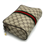 Gucci Clutch Pouch GG Supreme Sherry Brown Vintage — view 3