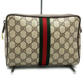 Gucci Clutch Pouch GG Supreme Sherry Brown Vintage
