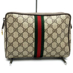 Gucci Clutch Pouch GG Supreme Sherry Brown Vintage