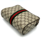 Gucci Clutch Pouch GG Supreme Sherry Brown Vintage — view 2