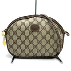 Gucci Shoulder Bag Pochette GG Supreme Brown Vintage