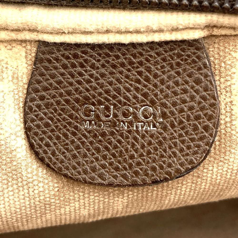 Gucci GG Supreme Shoulder Bag Pochette Brown Vintage — view 7