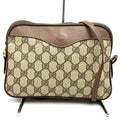Gucci GG Supreme Shoulder Bag Pochette Brown Vintage