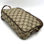 Gucci GG Supreme Shoulder Bag Pochette Brown Vintage — view 2