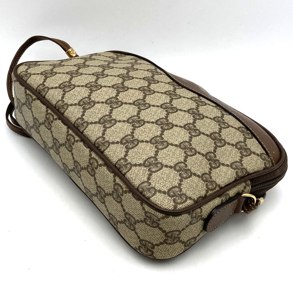 Gucci GG Supreme Shoulder Bag Pochette Brown Vintage — view 2