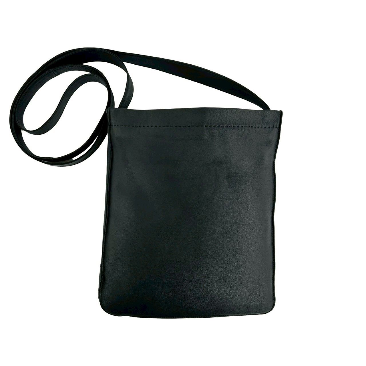 Hermes Clou de Selle Logo Leather Mini Shoulder Bag Pochette Crossbody Black — view 3
