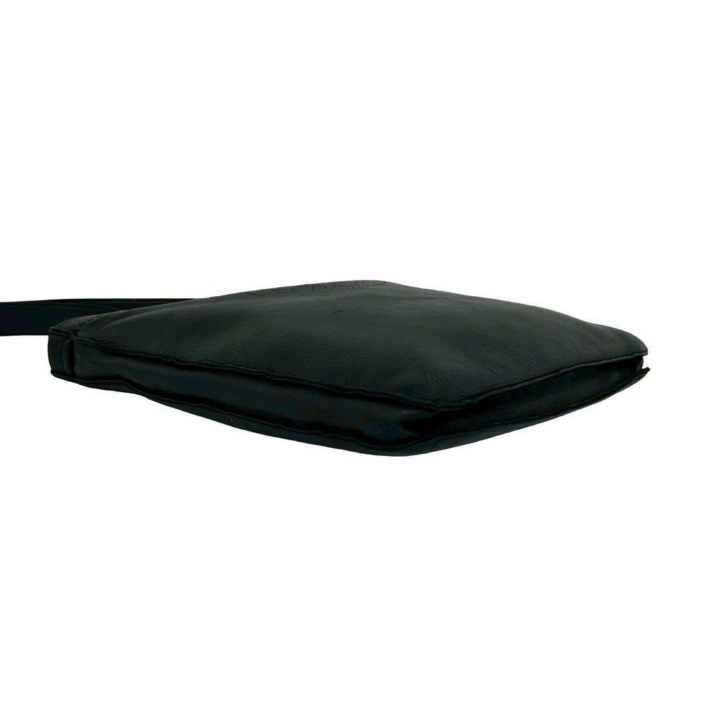 Hermes Clou de Selle Logo Leather Mini Shoulder Bag Pochette Crossbody Black — view 7