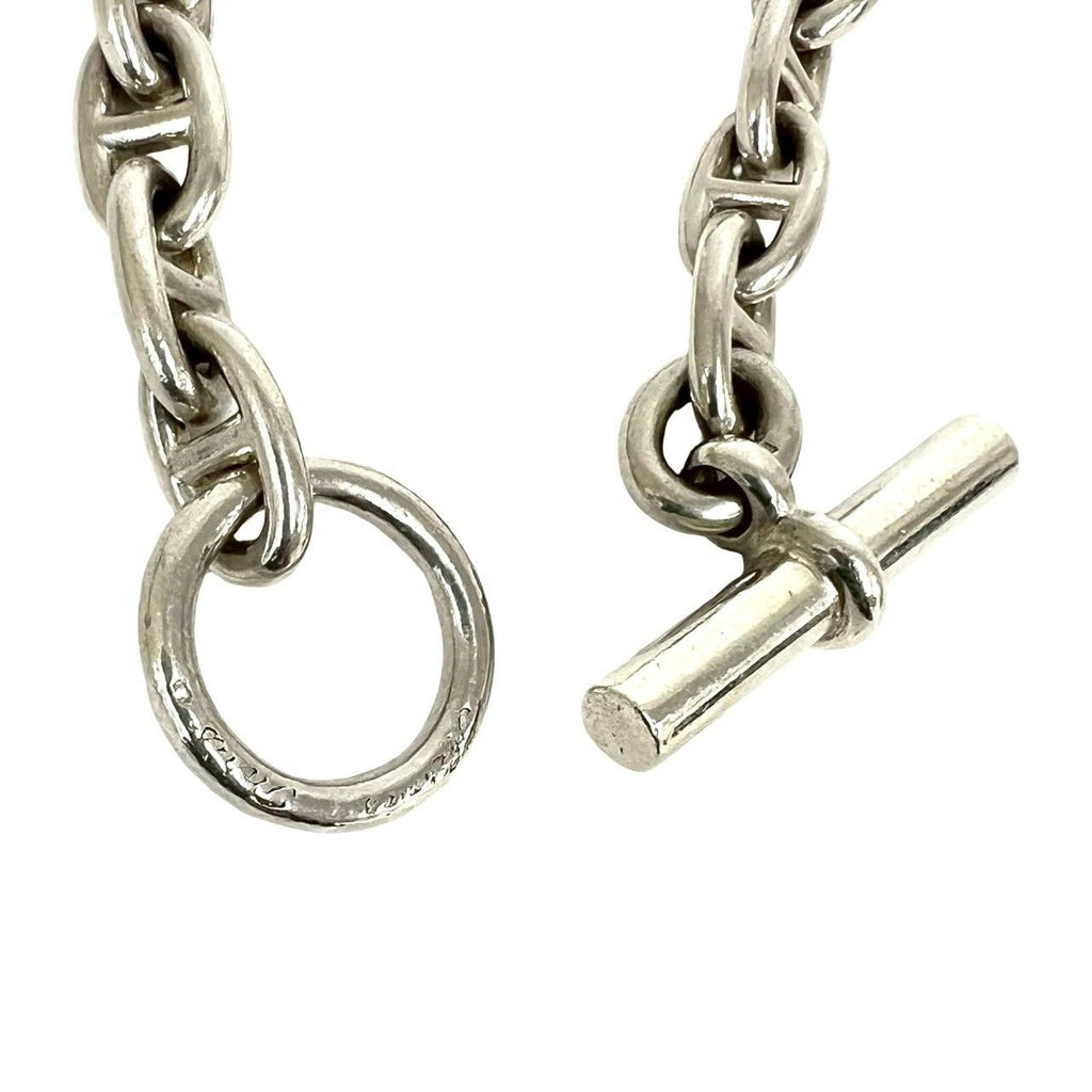 Hermes Cursive Logo Vintage Chaine D'ancre MM 16 Links Bracelet 925 Sterling — view 4
