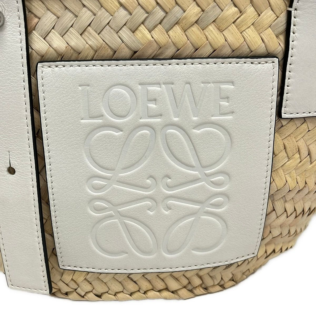 Loewe Tote Basket Natural White Leather — view 9