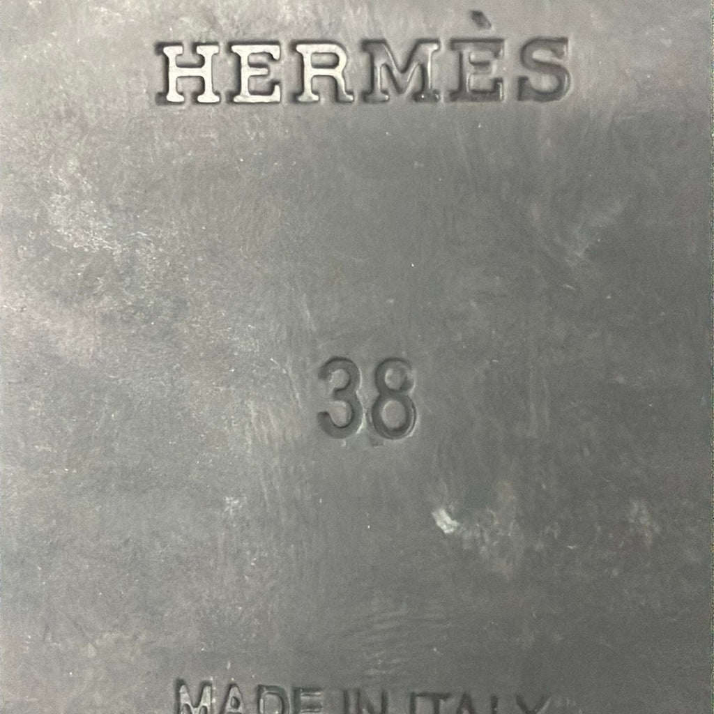 Hermes Sandals 38 Egeri Black Chaine D'ancre — view 6