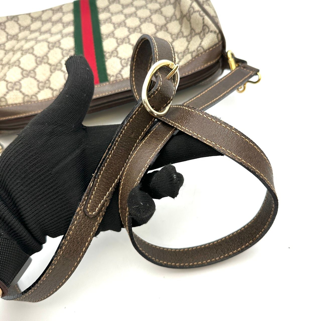 Gucci GG Supreme Sherry Shoulder Bag Brown Vintage — view 5