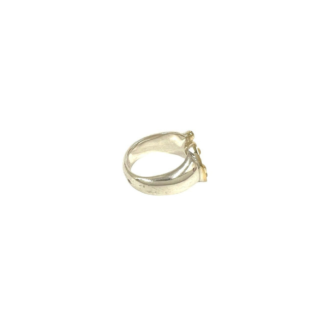 Hermes Vintage Horse Shoe Ring 925 Sterling Silver Gold — view 5