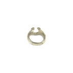 Hermes Vintage Horse Shoe Ring 925 Sterling Silver Gold — view 6
