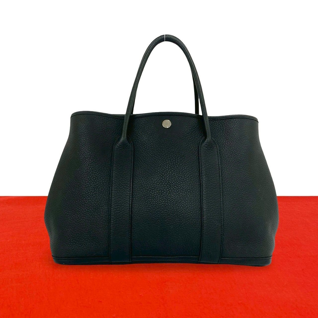 Hermes Garden Party PM Negonda Leather Tote Business Black