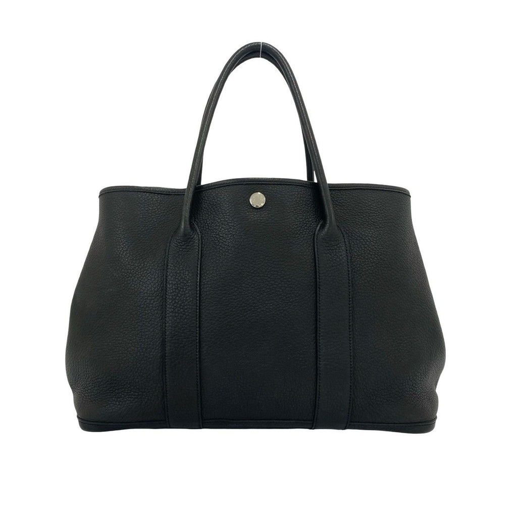 Hermes Garden Party PM Negonda Leather Tote Business Black — view 3