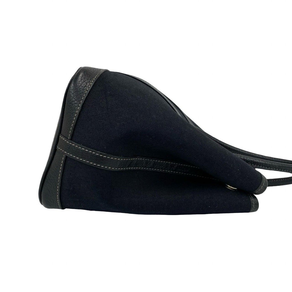 Hermes Garden Party TPM Toile Officier Buffalo Leather 2-Way Shoulder Bag Black — view 6