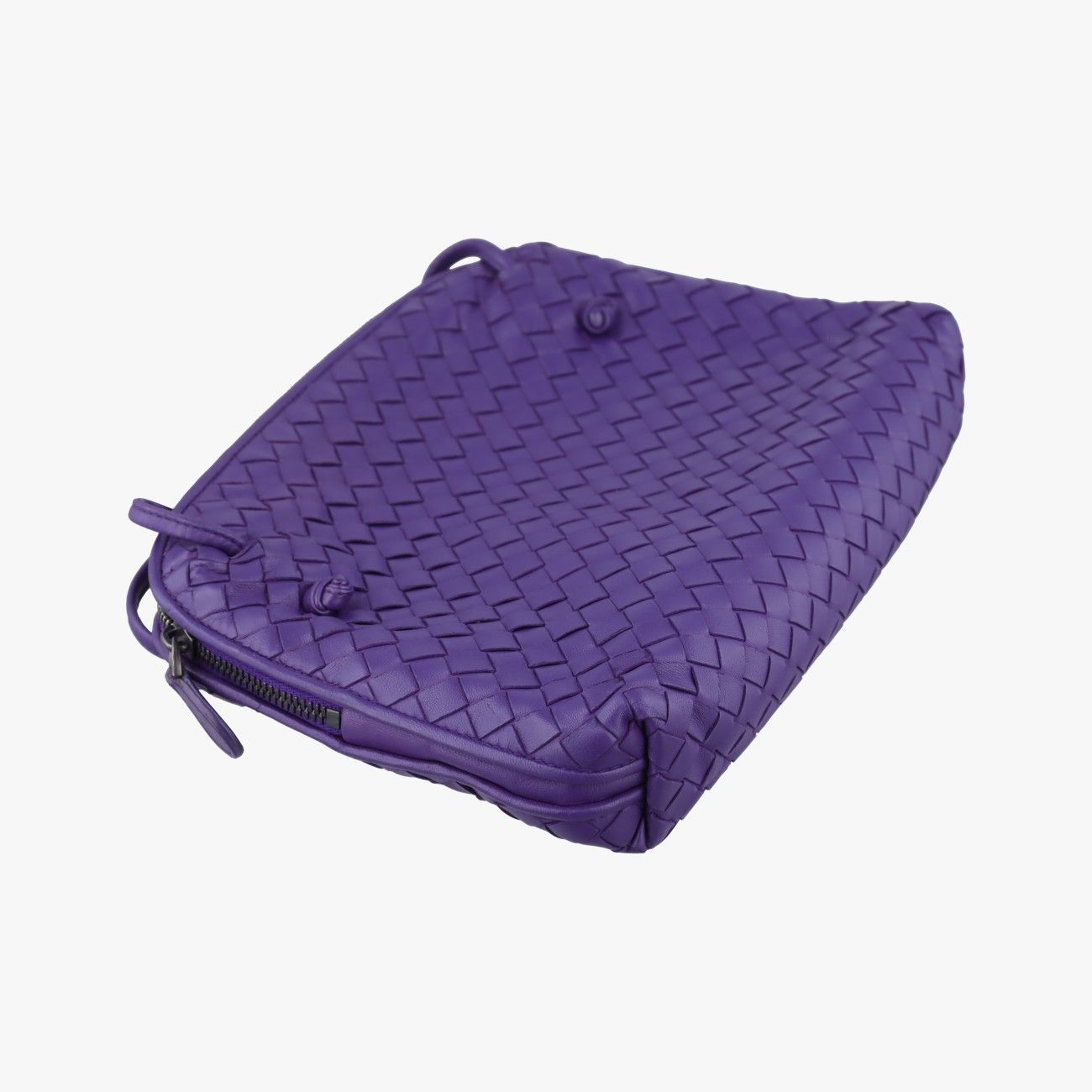 Bottega Veneta Nodini Intrecciato Purple Lambskin Messenger — view 5