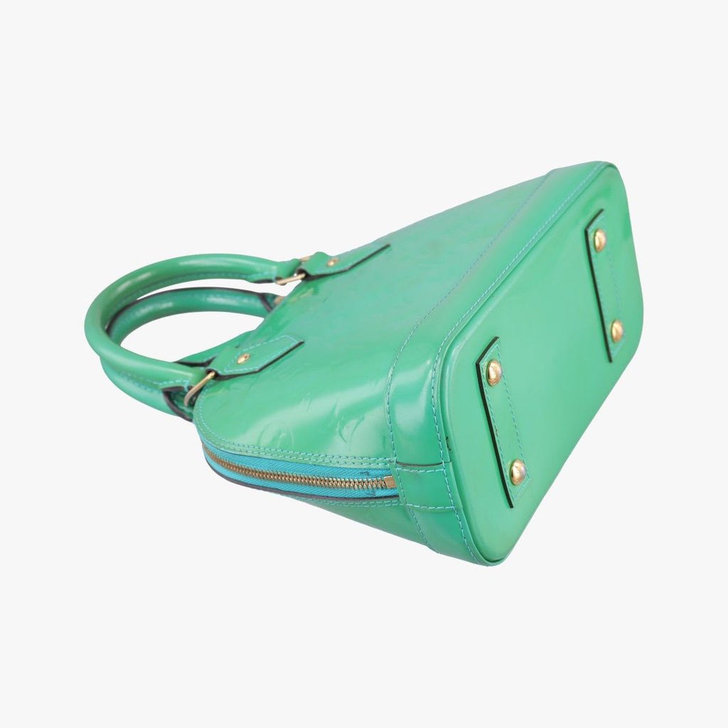 Louis Vuitton Alma BB Blue Lagon Vernis Handbag — view 7