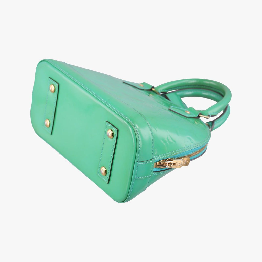 Louis Vuitton Alma BB Blue Lagon Vernis Handbag — view 6