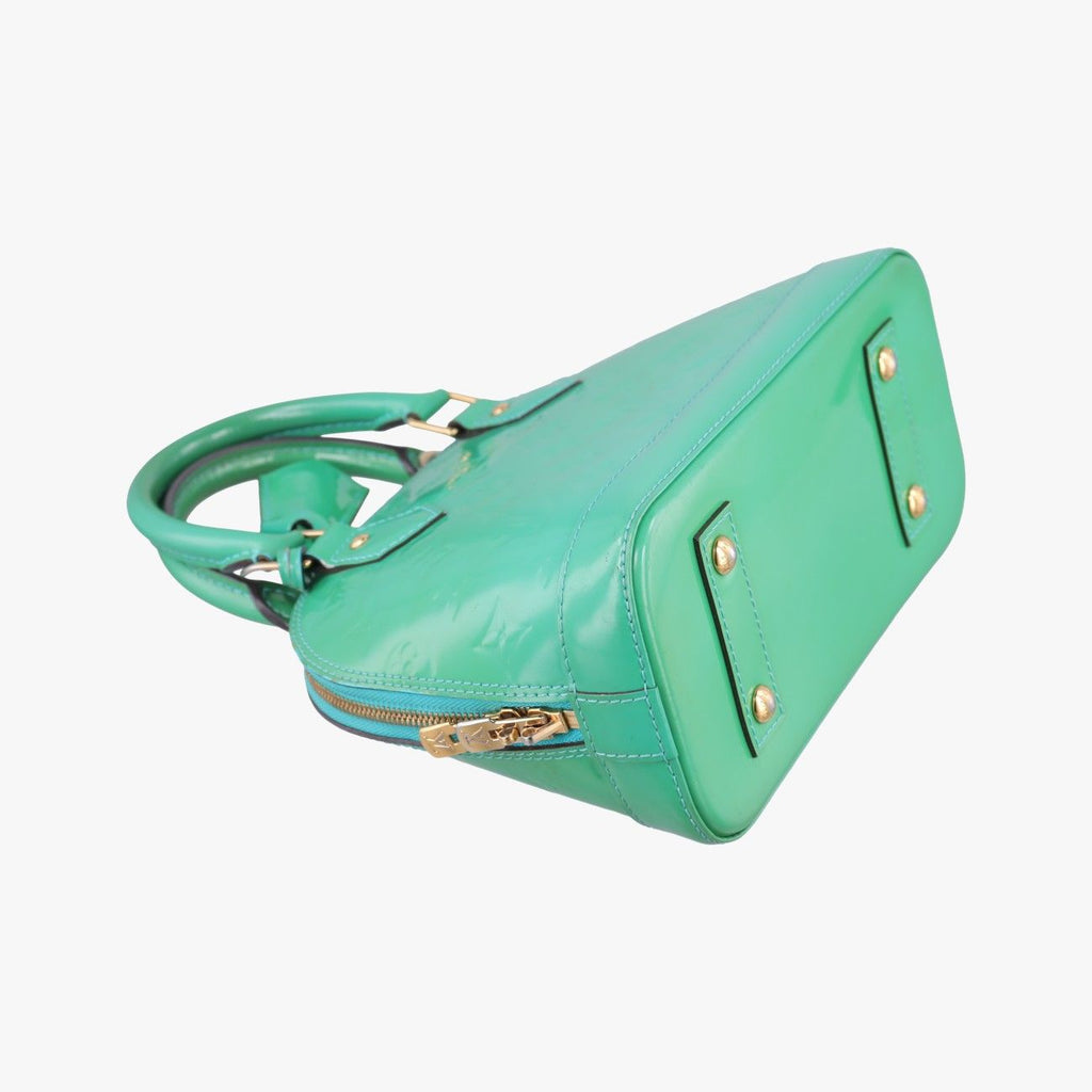 Louis Vuitton Alma BB Blue Lagon Vernis Handbag — view 5