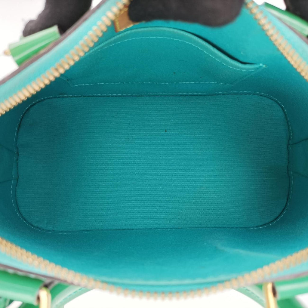 Louis Vuitton Alma BB Blue Lagon Vernis Handbag — view 9