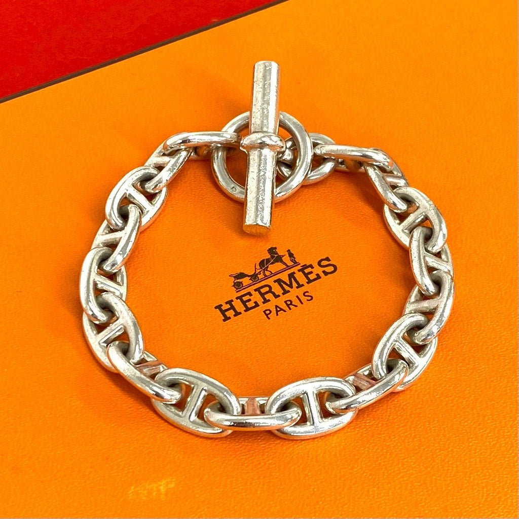 Hermes Chaine D'ancre MM 17 Links Martin Margiela Era Bracelet 925 Sterling