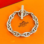 Hermes Chaine D'ancre MM 17 Links Martin Margiela Era Bracelet 925 Sterling