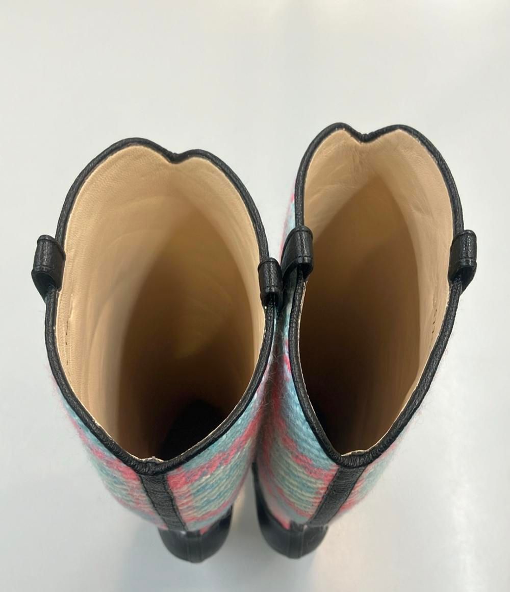 Gucci Long Boots Horsebit Plaid Side Zip — view 8