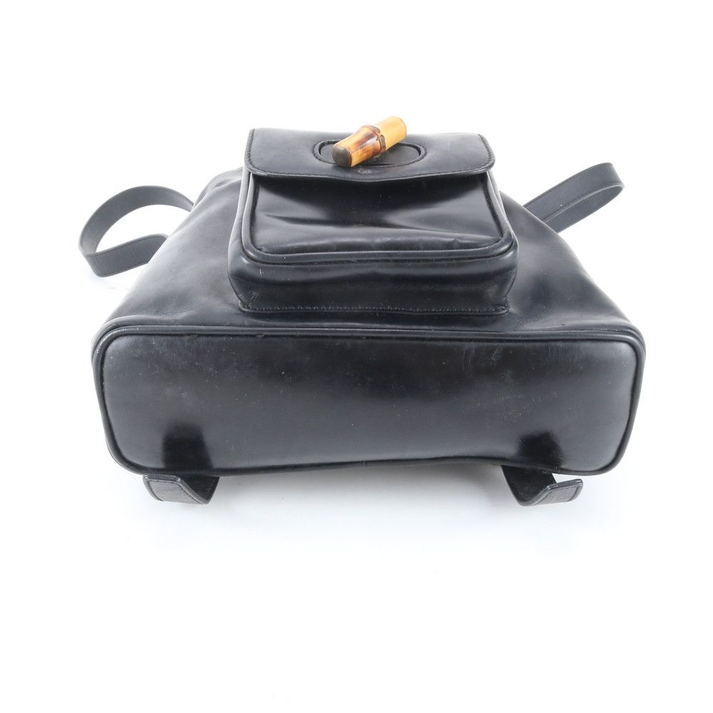 Gucci Vintage Bamboo Leather Backpack Shoulder Bag — view 6