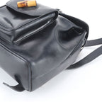 Gucci Vintage Bamboo Leather Backpack Shoulder Bag — view 5