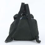 Prada Tessuto Nylon Triangle Logo Leather Backpack — view 3