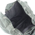 Prada Tessuto Nylon Triangle Logo Leather Backpack — view 7