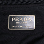 Prada Tessuto Nylon Triangle Logo Leather Backpack — view 8