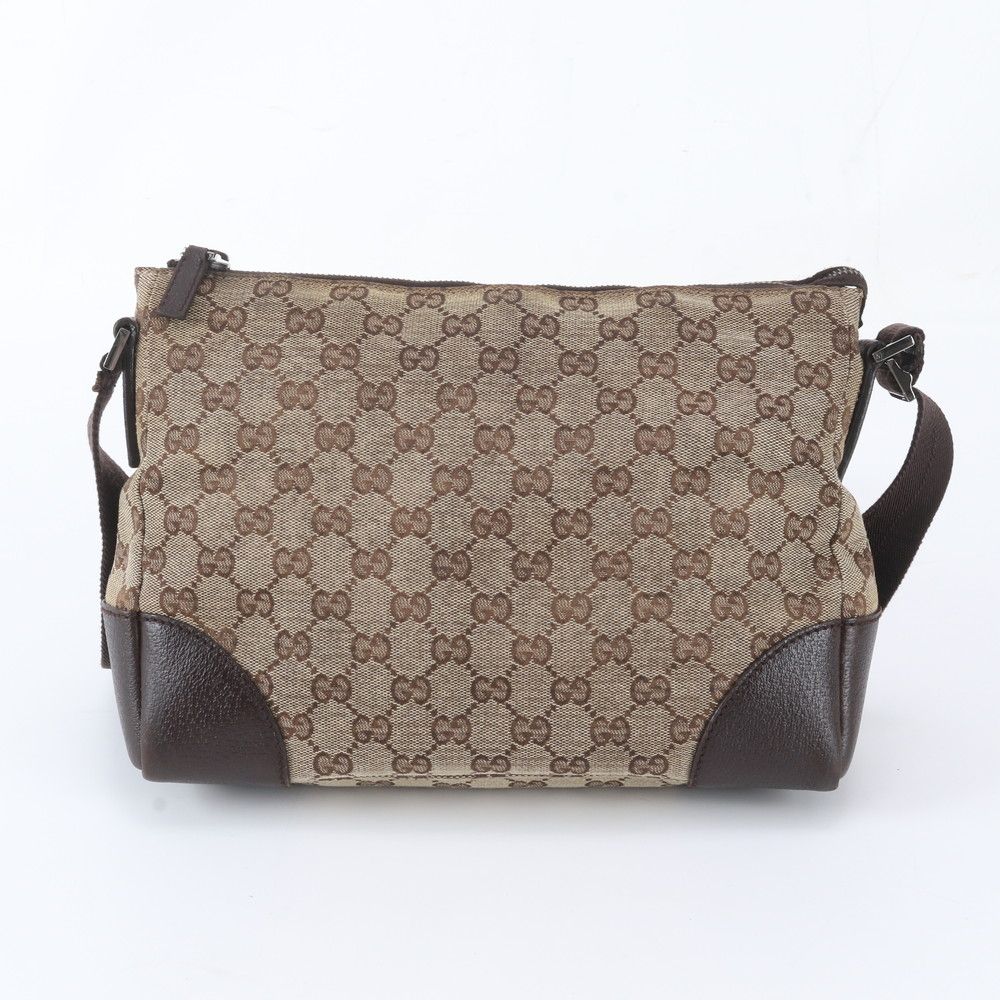 Gucci GG Canvas Leather Shoulder Bag Crossbody Messenger Business Tote — view 3