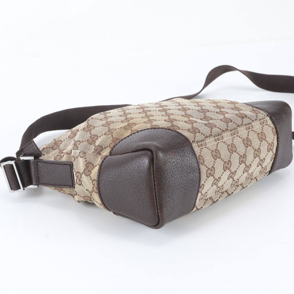 Gucci GG Canvas Leather Shoulder Bag Crossbody Messenger Business Tote — view 5