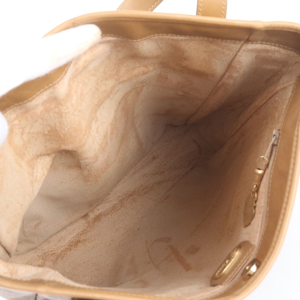 Gucci Vintage Micro GG Leather Shoulder Bag Tote Brown — view 7
