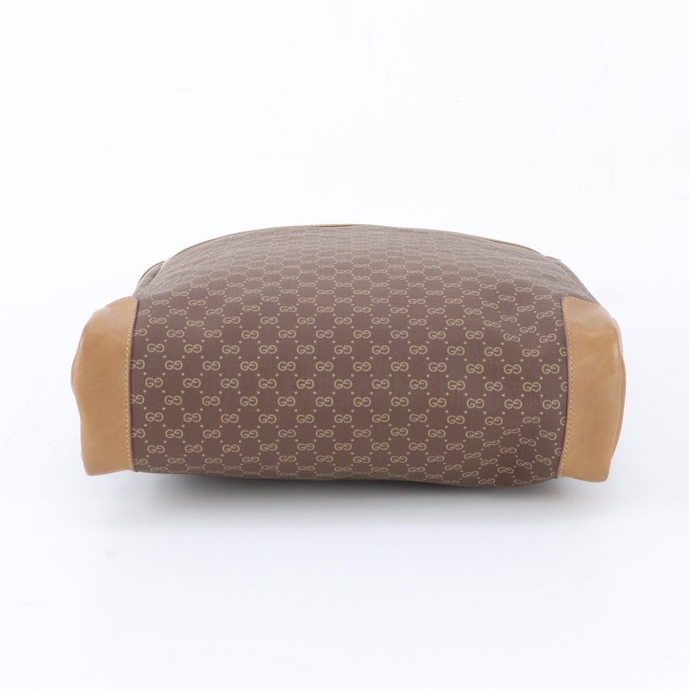 Gucci Vintage Micro GG Leather Shoulder Bag Tote Brown — view 6
