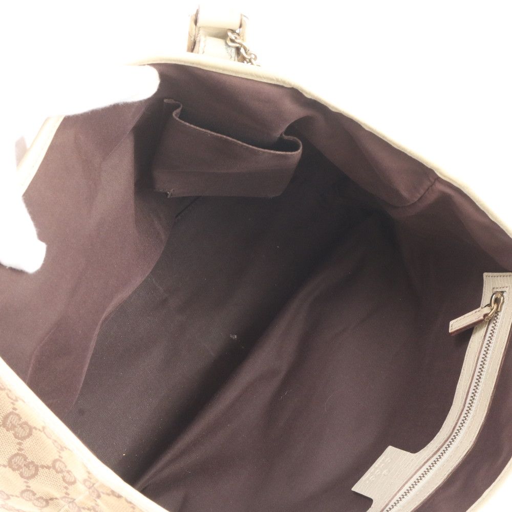 Gucci GG Canvas Leather Tote Shoulder Hand — view 7