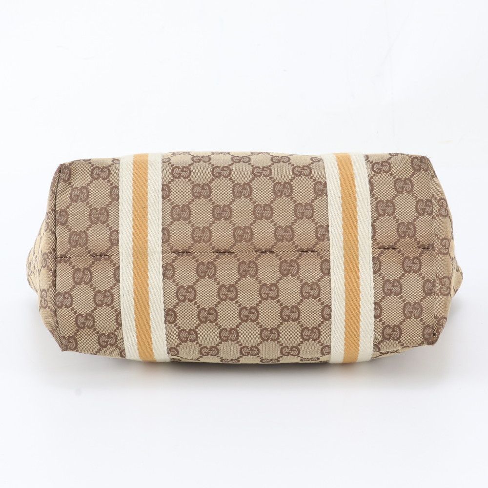 Gucci GG Canvas Leather Tote Shoulder Hand — view 6