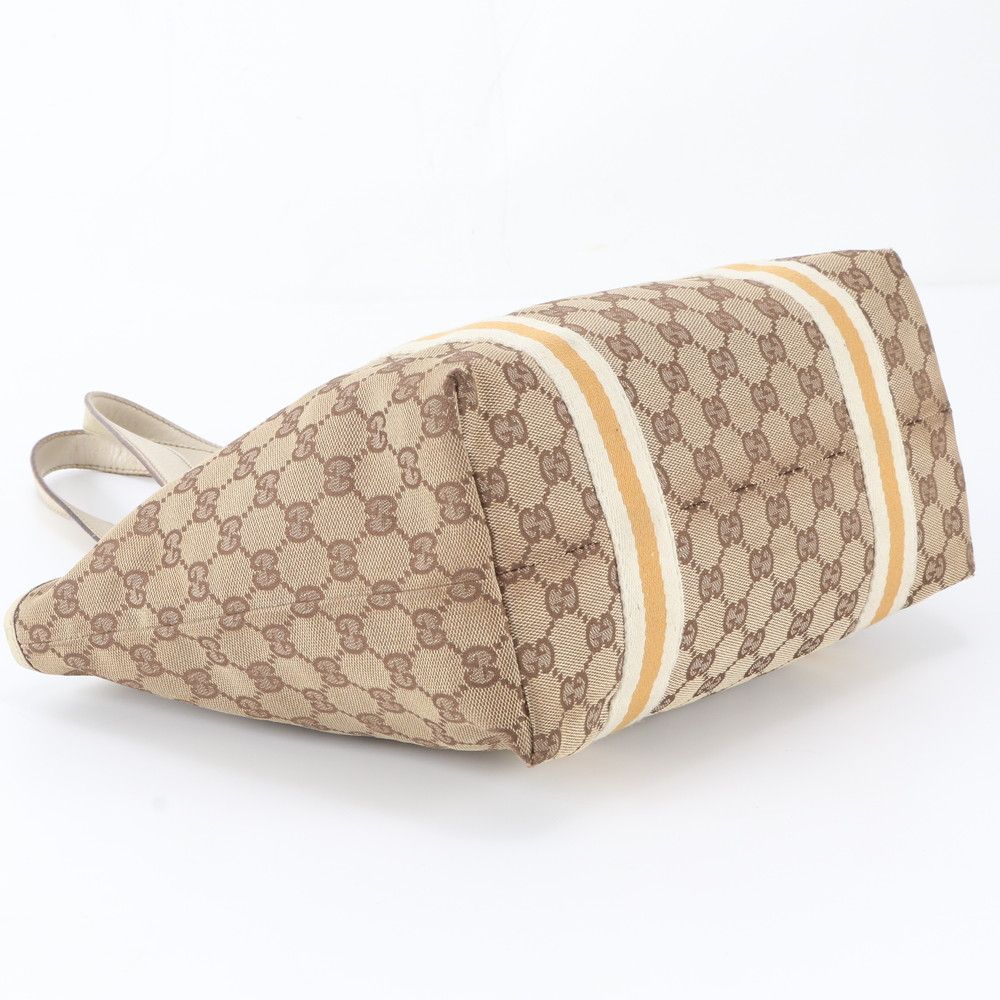 Gucci GG Canvas Leather Tote Shoulder Hand — view 5