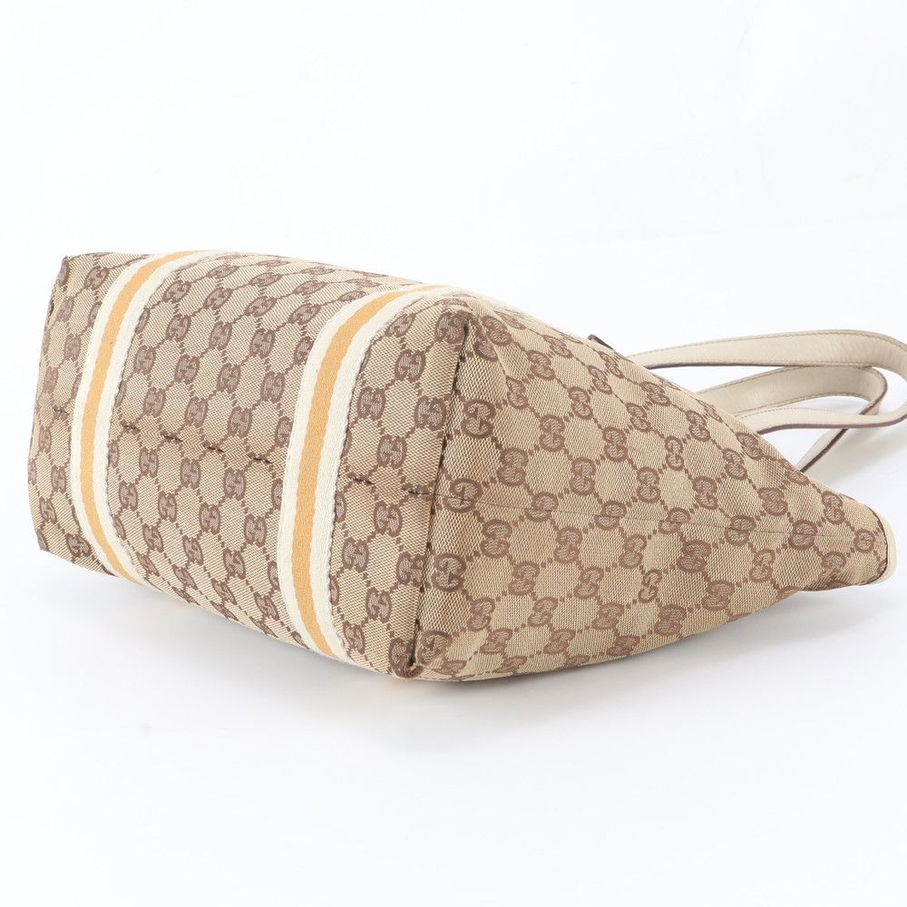 Gucci GG Canvas Leather Tote Shoulder Hand — view 4