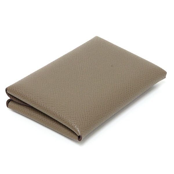 Hermes Calvi Duo Epsom Etoupe Card Case Coin — view 2