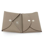 Hermes Calvi Duo Epsom Etoupe Card Case Coin — view 3