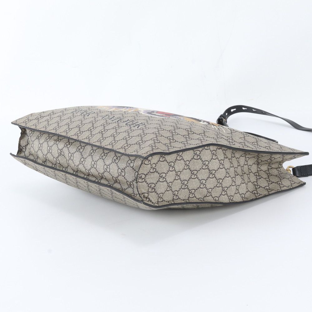 Gucci GG Supreme Tiger Print Leather 2-Way Tote Crossbody Shoulder — view 5